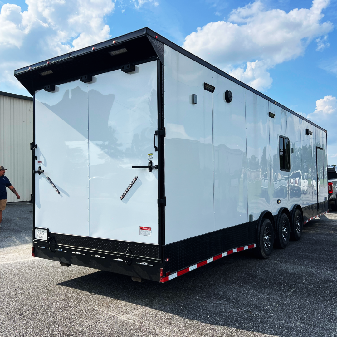 New 8.5X32TTA White Race Ready Trailer
