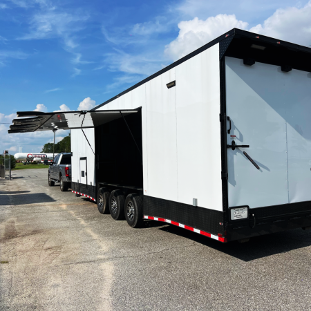 New 8.5X32TTA White Race Ready Trailer