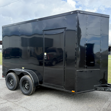 New 6X12TA Black Standard Trailer