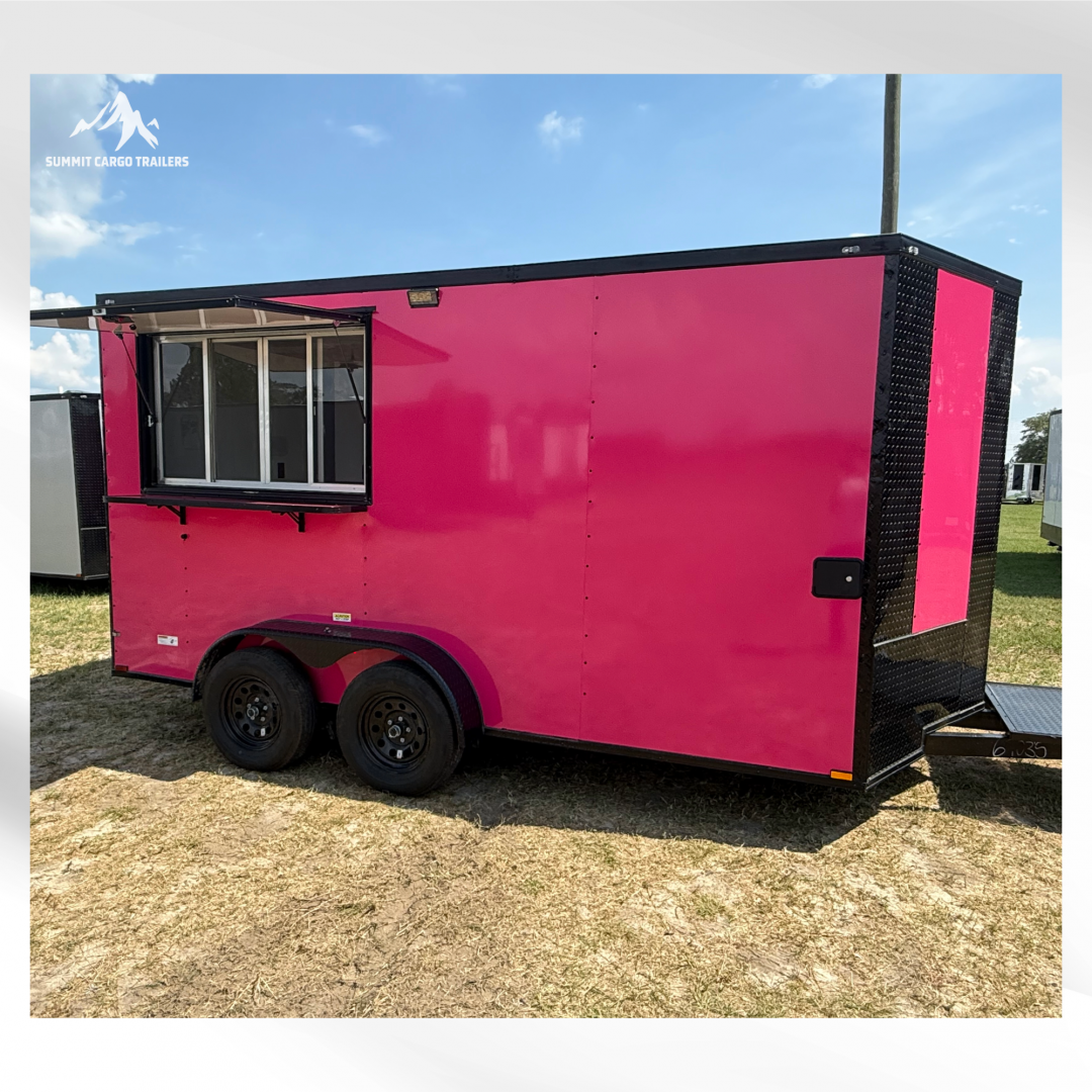 New 7X14TA Pink Concession Trailer
