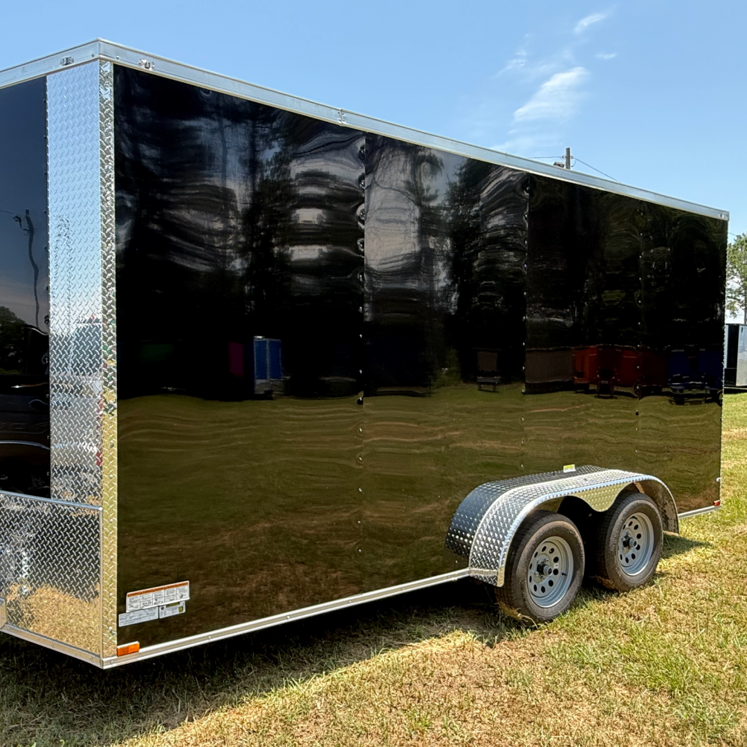 New 7X16TA Black Standard Trailer