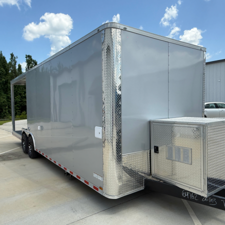 New 8.5X26TA3 Silver Concession Porch Trailer