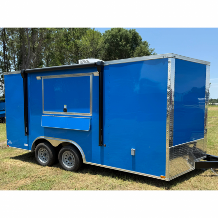 New 8.5X16TA Blue Concession Trailer