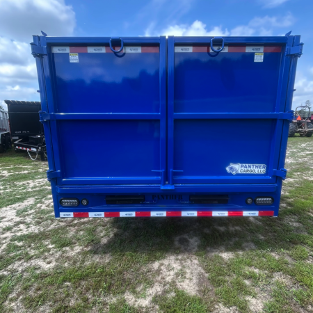 New 7X16TA Bright Blue Dump Trailer