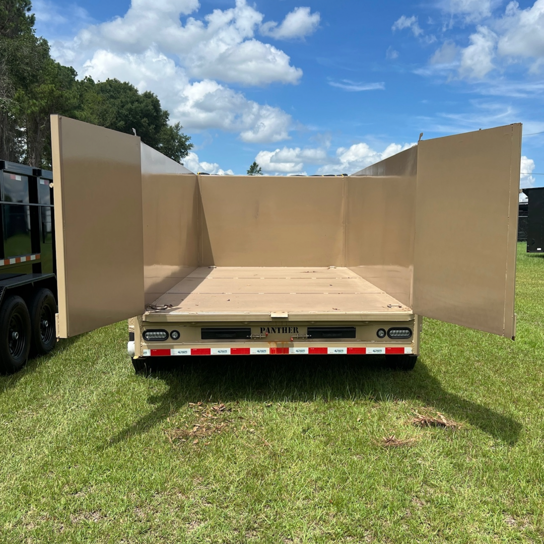 New 7X14TA Tan Dump Trailer