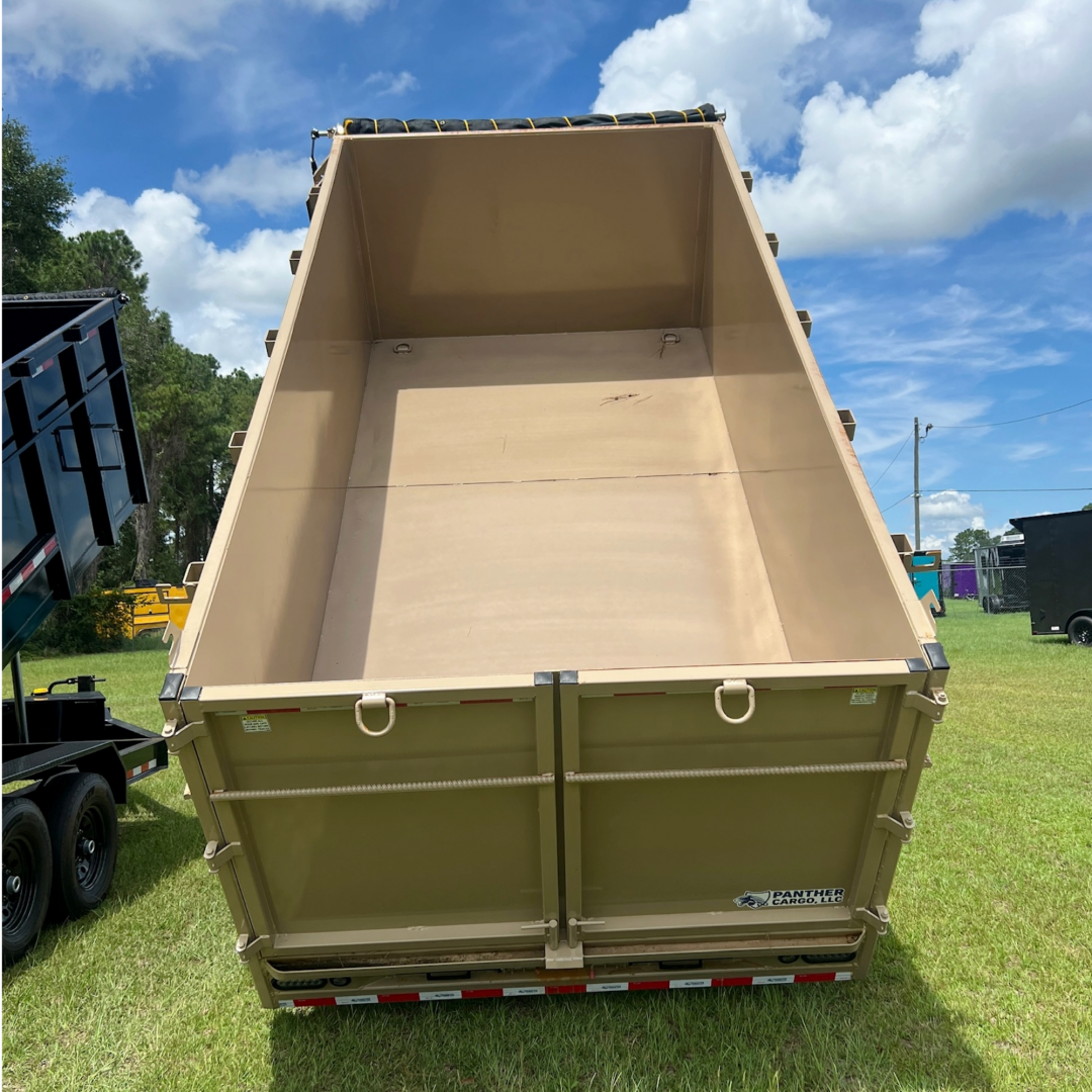 New 7X14TA Tan Dump Trailer