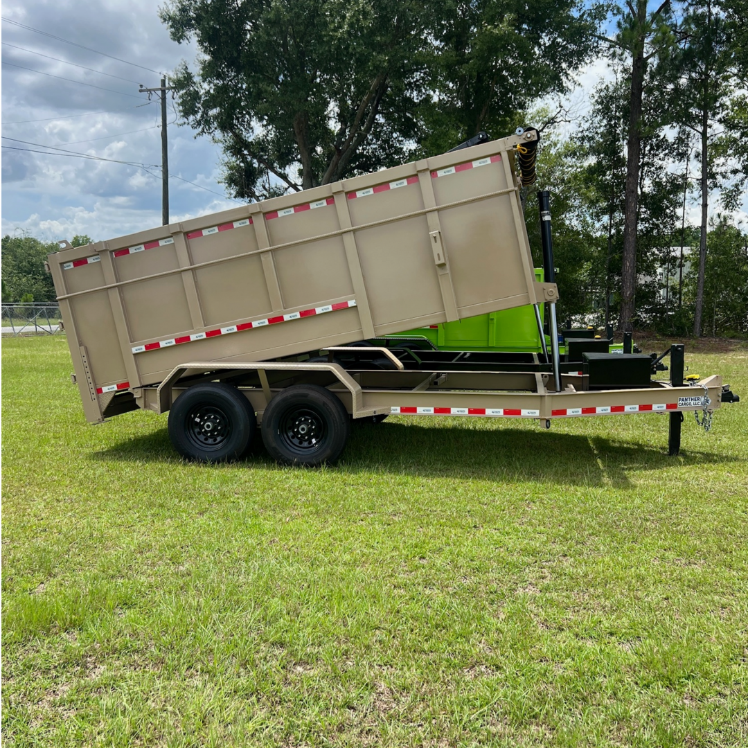New 7X14TA Tan Dump Trailer