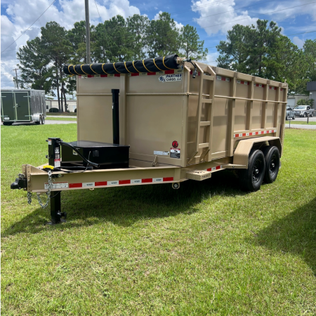 New 7X14TA Tan Dump Trailer