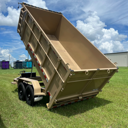 New 7X14TA Tan Dump Trailer