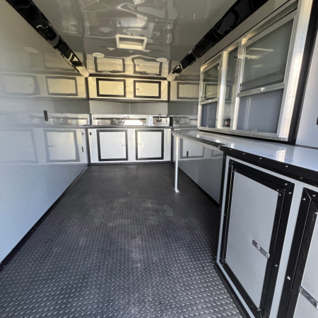 New 7X16TA Purple & Black Concession Trailer