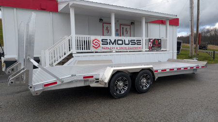 New 2025 EBY 24'6  ALL ALUMINUM Lo Pro Equipment Hauler w/ 6' Standup Ramps