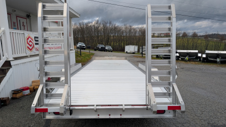 New 2025 EBY 24'6" ALL ALUMINUM Lo Pro Equipment Hauler w/ 6' Standup Ramps