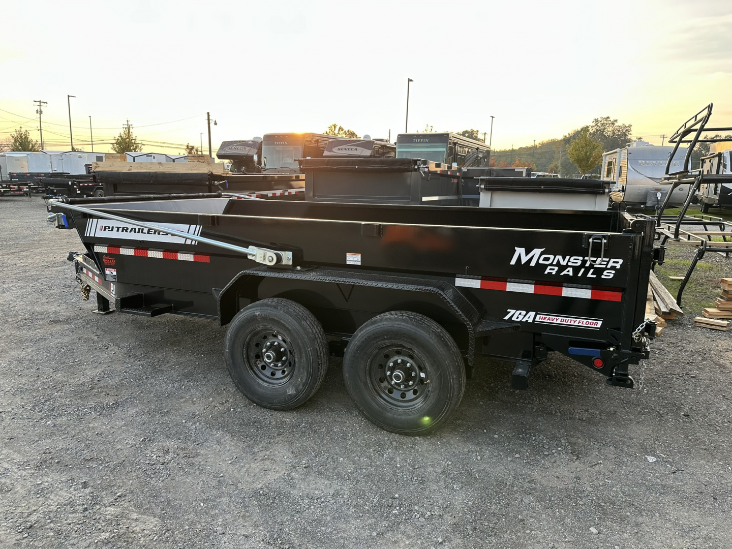 New 2026 PJ Trailers DT 7X14 Dump Trailer