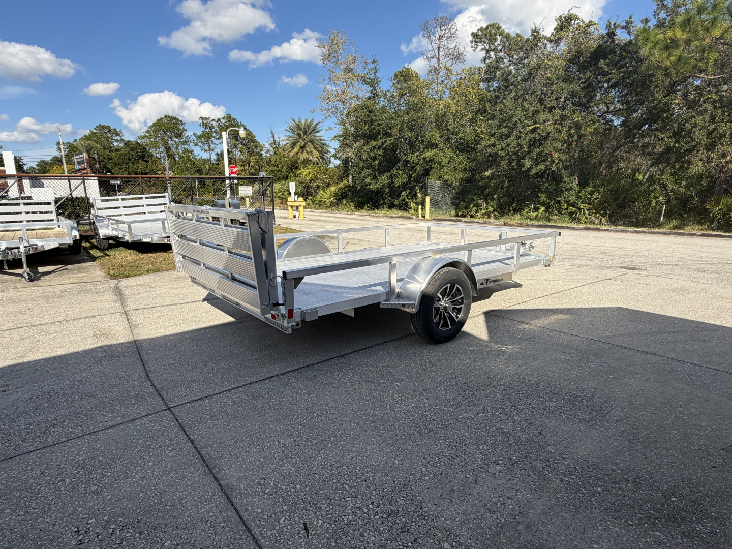 New 2026 H&H Trailers 3K 7x12 Aluminum Rail Side Utility Trailer