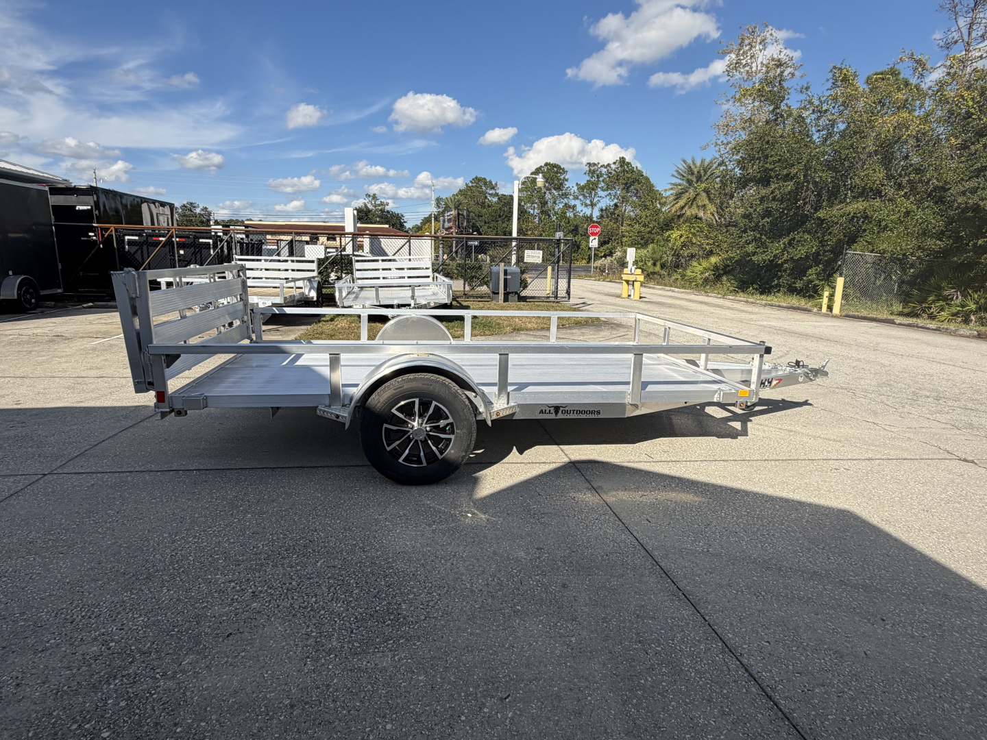 New 2026 H&H Trailers 3K 7x12 Aluminum Rail Side Utility Trailer