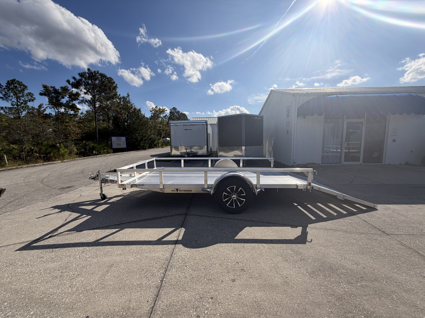 New 2026 H&H Trailers 3K 7x12 Aluminum Rail Side Utility Trailer