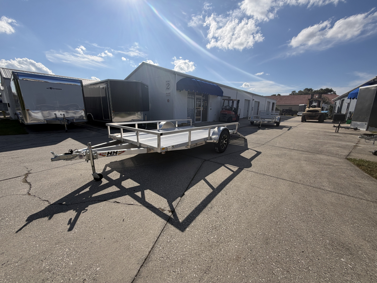 New 2026 H&H Trailers 3K 7x12 Aluminum Rail Side Utility Trailer