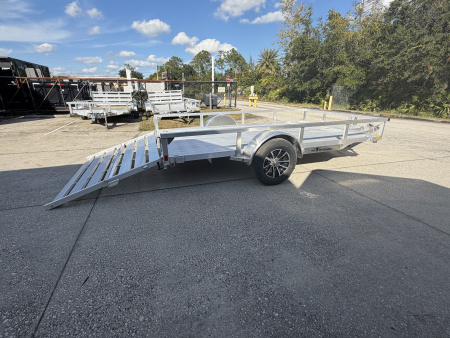 New 2026 H&H Trailers 3K 7x12 Aluminum Rail Side Utility Trailer