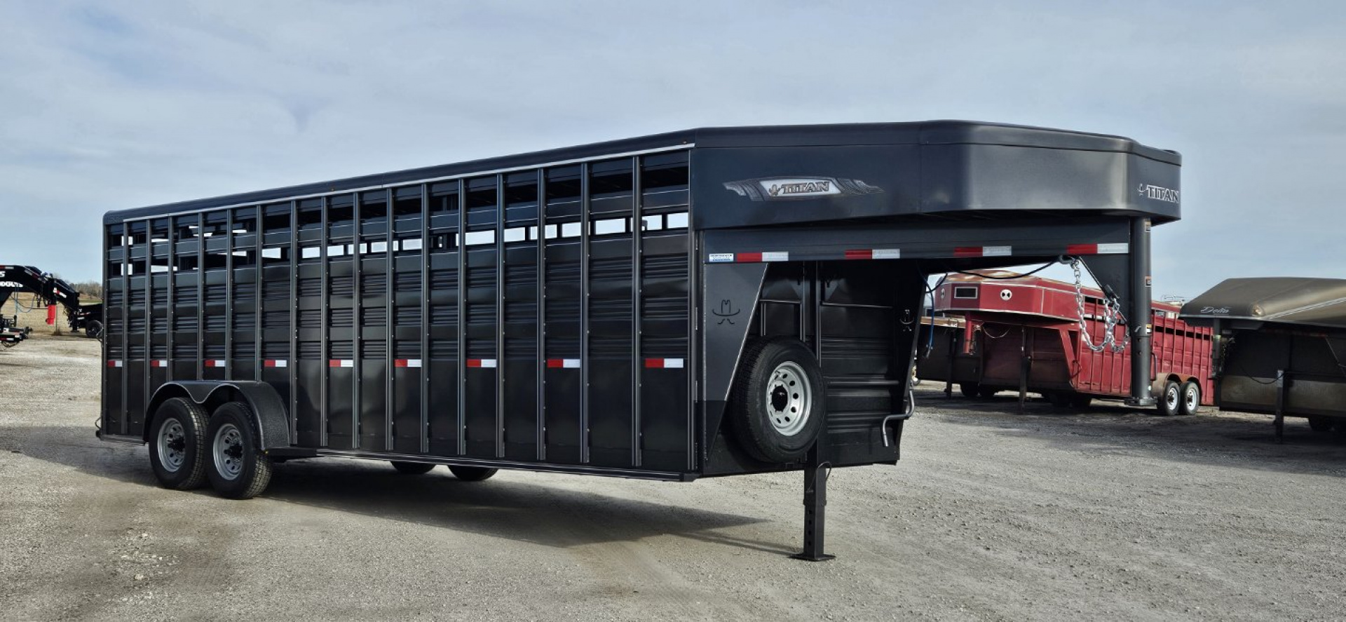 New 2025 TITAN TRAILER Standard 6'8 x 24' Stock Trailer