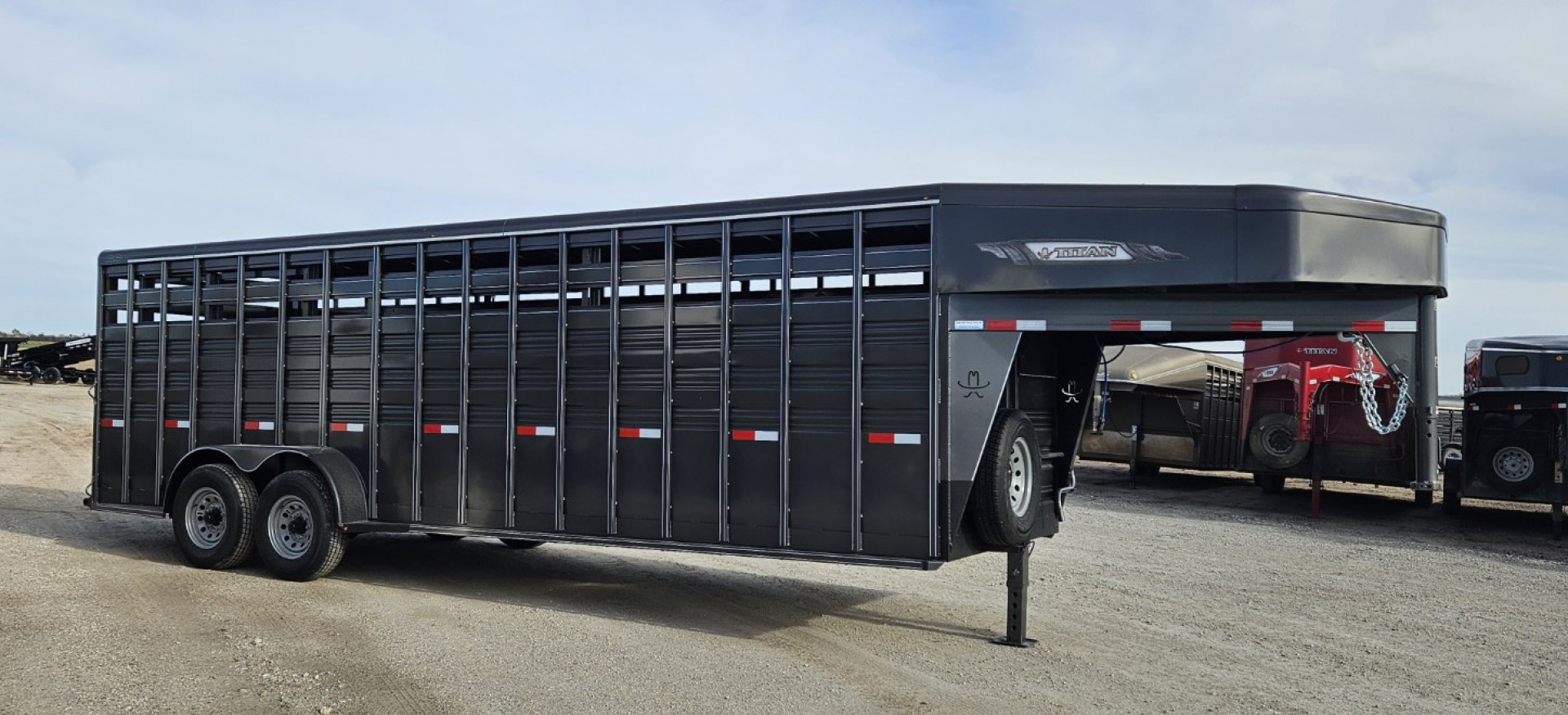 New 2025 TITAN TRAILER Standard 6'8 x 24' Stock Trailer