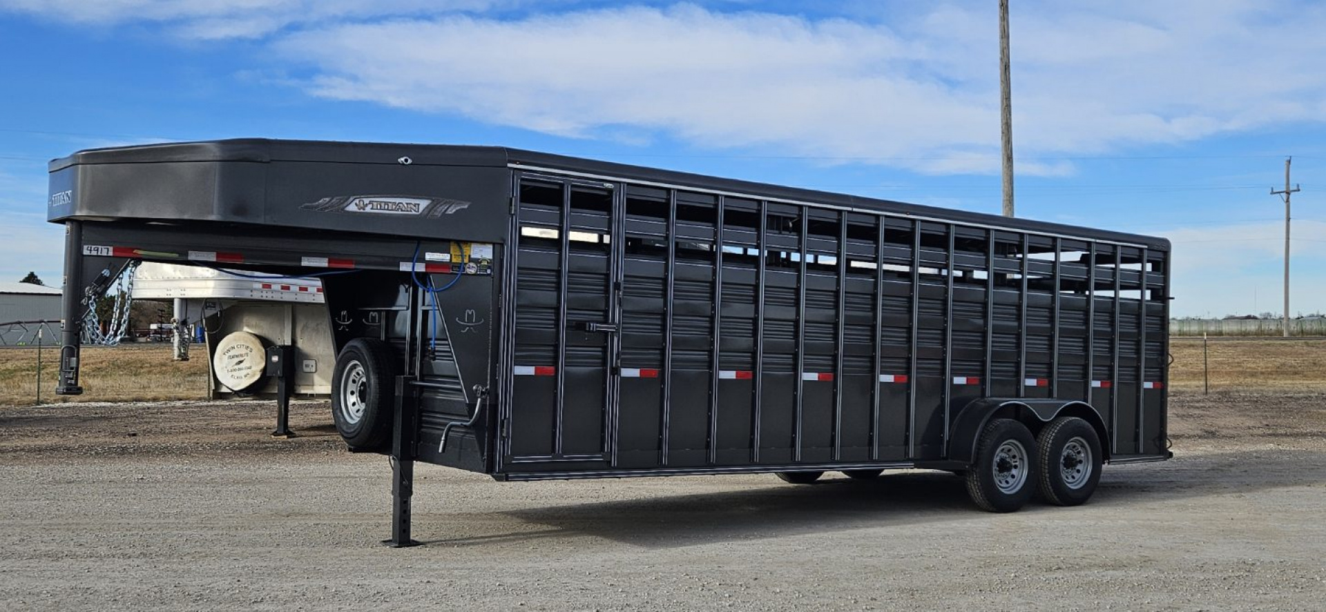 New 2025 TITAN TRAILER Standard 6'8 x 24' Stock Trailer