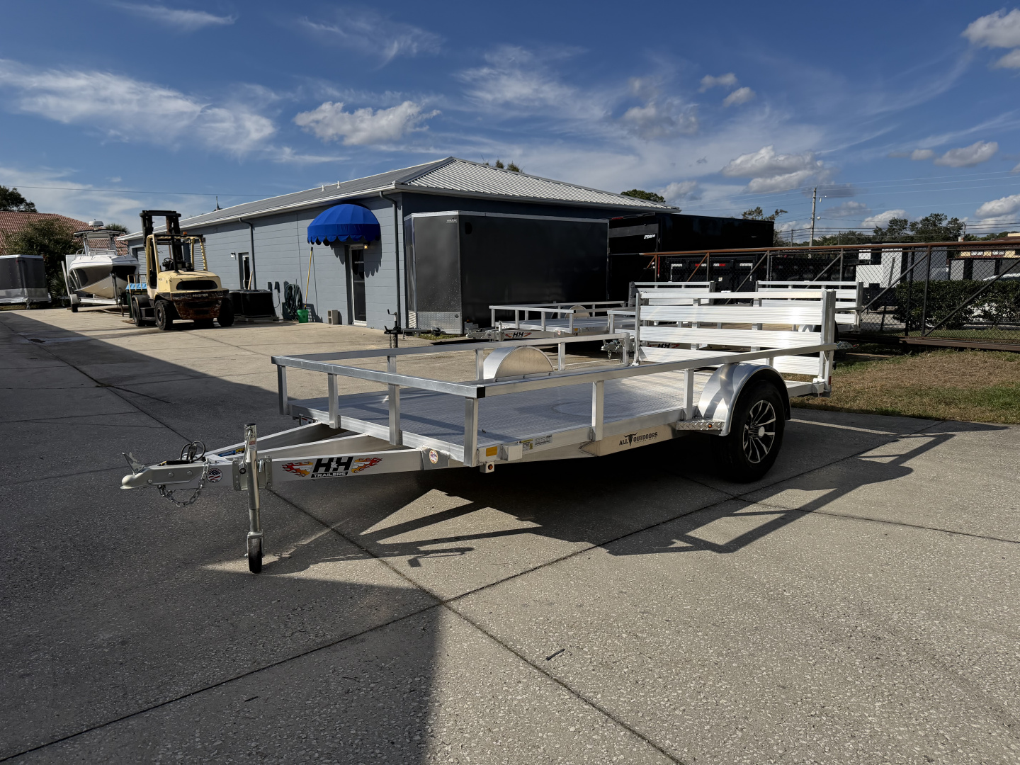 New 2026 H&H Trailers 3K 76X12 Aluminum Rail Side Utility Trailer