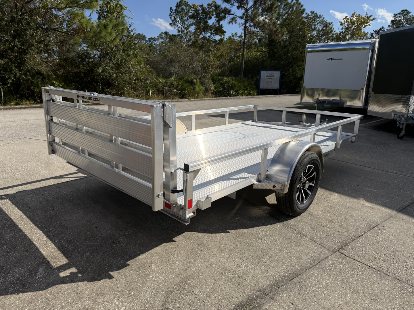 New 2026 H&H Trailers 3K 76X12 Aluminum Rail Side Utility Trailer