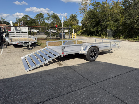 New 2026 H&H Trailers 3K 76X12 Aluminum Rail Side Utility Trailer