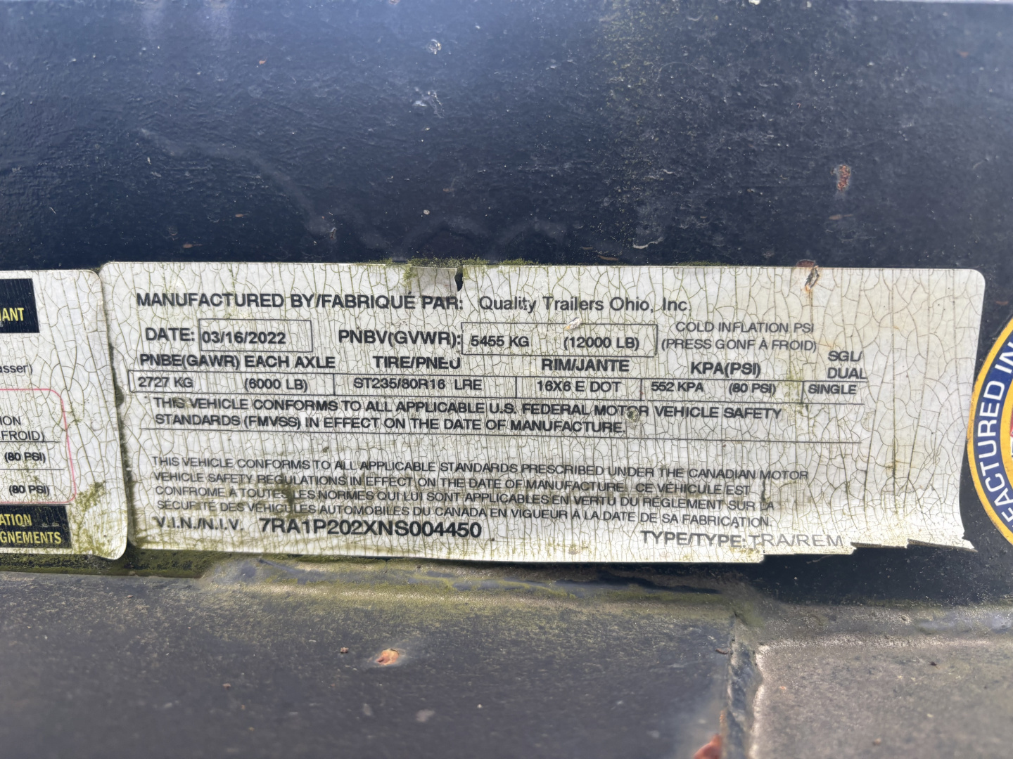 Used USED 2022 Quality Trailers 20' Deckover (16' + 4' Dovetail) General Duty - Pintle - 12000# GVWR