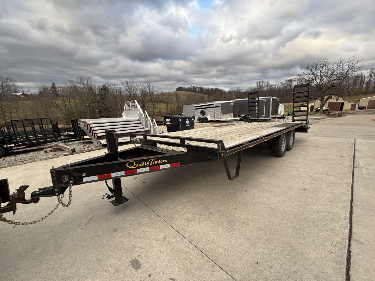 Used USED 2022 Quality Trailers 20' Deckover (16' + 4' Dovetail) General Duty - Pintle - 12000# GVWR