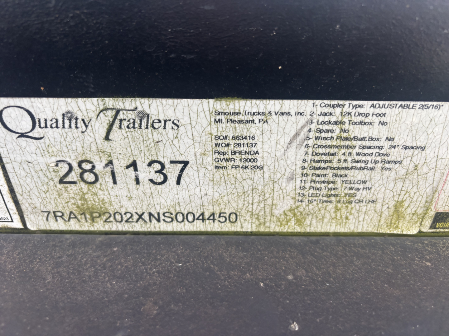 Used USED 2022 Quality Trailers 20' Deckover (16' + 4' Dovetail) General Duty - Pintle - 12000# GVWR