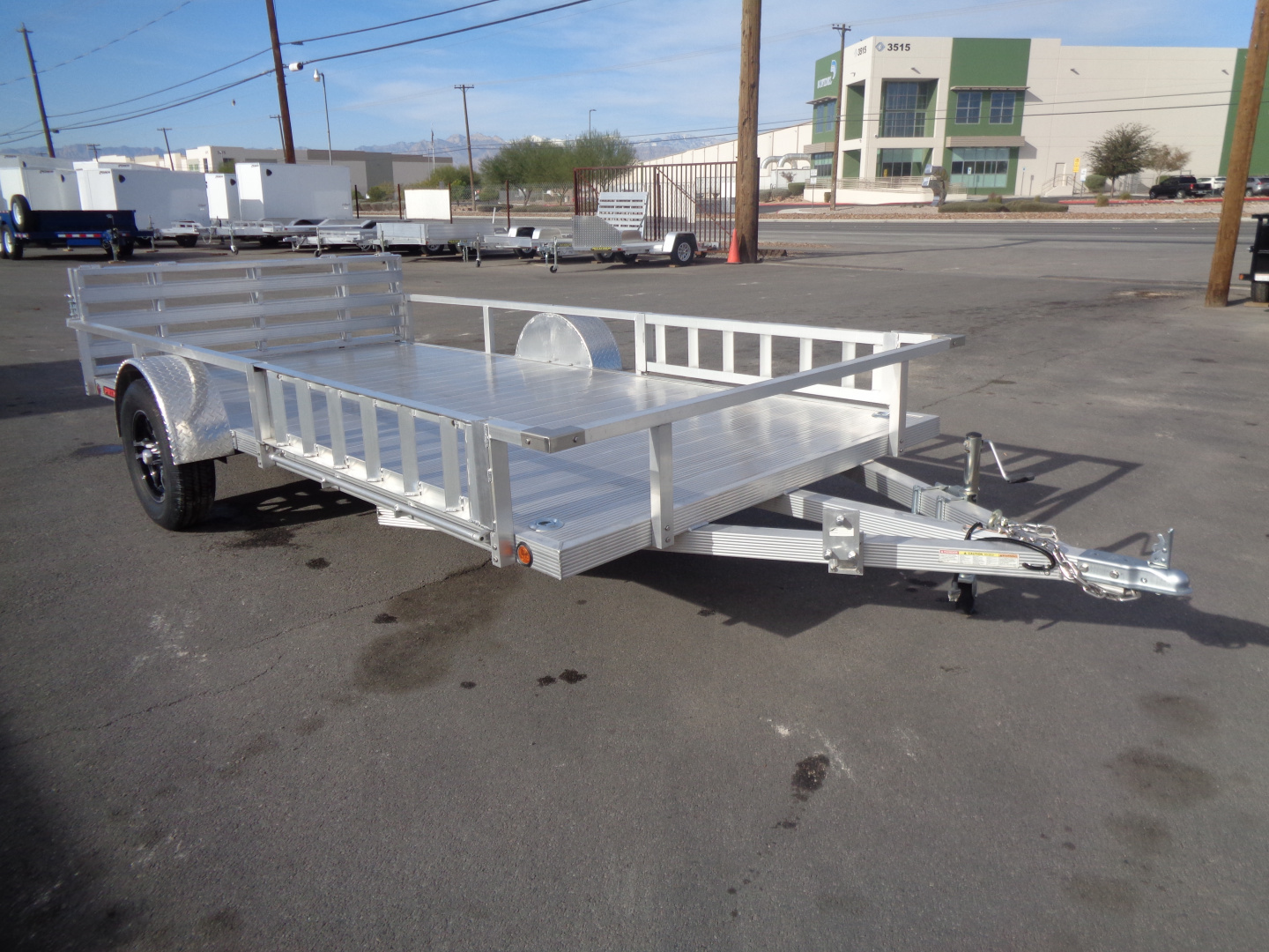New 2023 Primo * ATV82X14 * 14ft Aluminum ATV Trailer w/ Side Ramps & Bi-Fold Tailgate