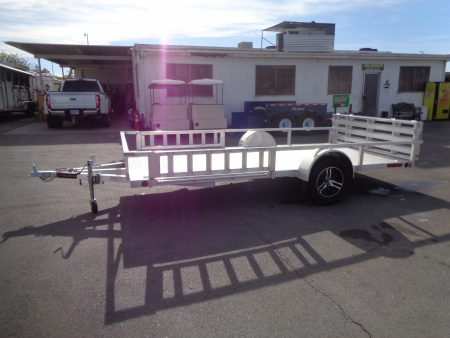 New 2023 Primo * ATV82X14 * 14ft Aluminum ATV Trailer w/ Side Ramps & Bi-Fold Tailgate
