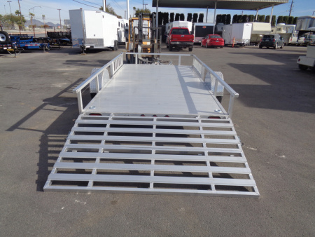 New 2023 Primo * ATV82X14 * 14ft Aluminum ATV Trailer w/ Side Ramps & Bi-Fold Tailgate