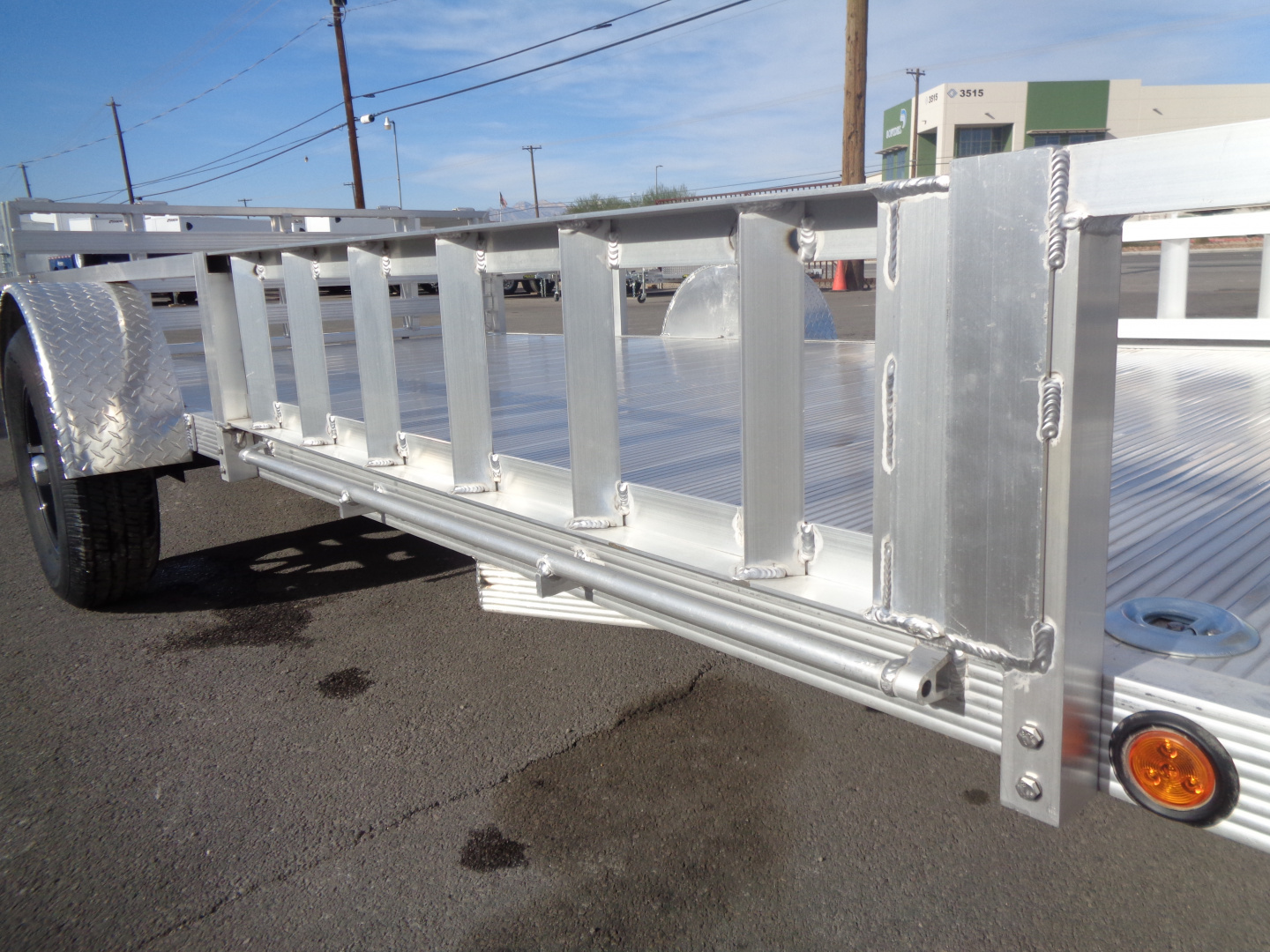 New 2023 Primo * ATV82X14 * 14ft Aluminum ATV Trailer w/ Side Ramps & Bi-Fold Tailgate