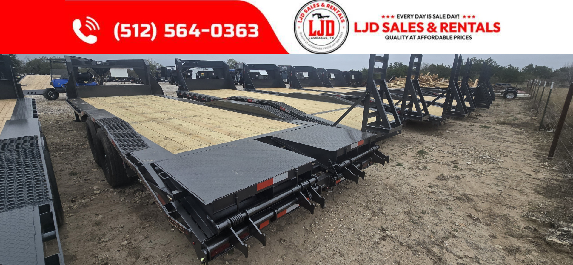 New 2026 Triple R - Drive Over Fender - 102" x 24' - Equipment Trailer