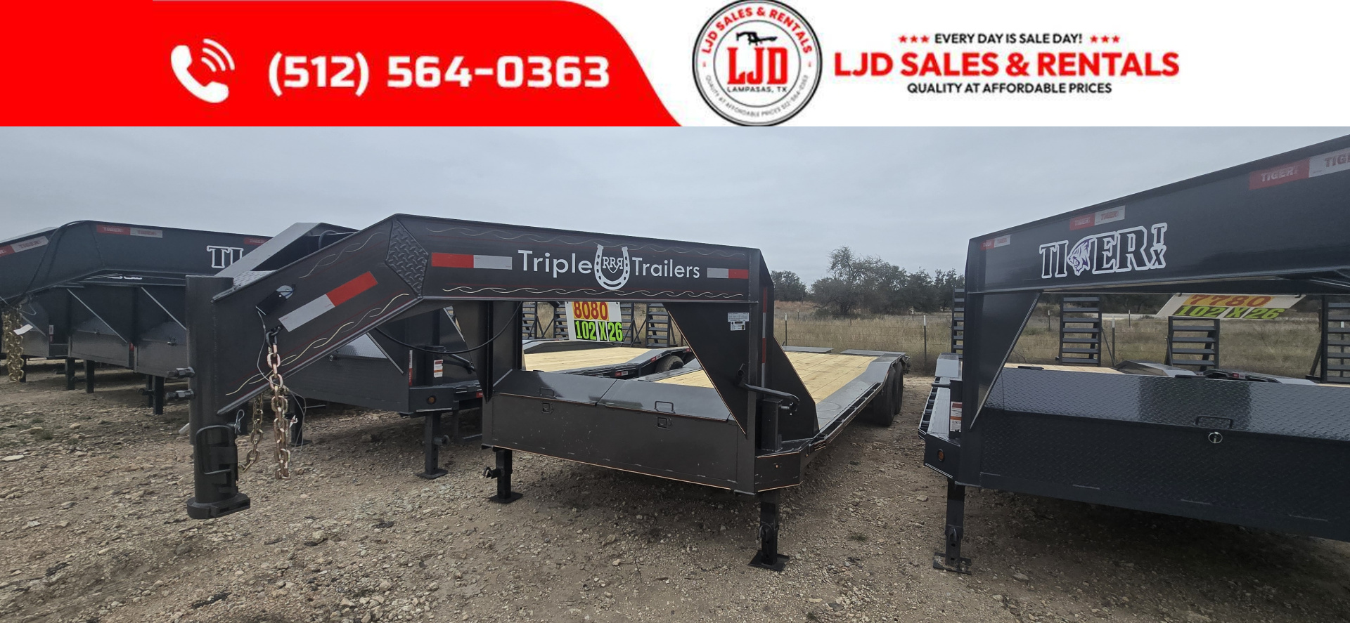 New 2026 Triple R - Drive Over Fender - 102" x 26' Equipment Trailer