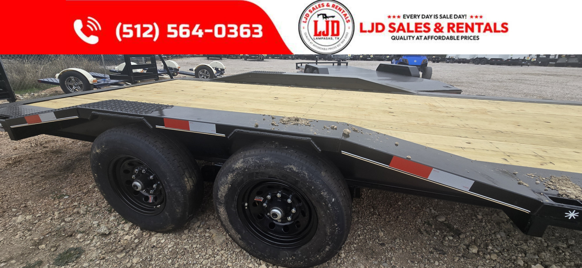 New 2026 Triple R - Drive Over Fender Trailer 102"x 22' - Heavy Duty