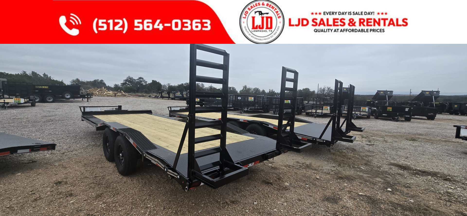 New 2026 Triple R - Drive Over Fender Trailer 102"x 22' - Heavy Duty