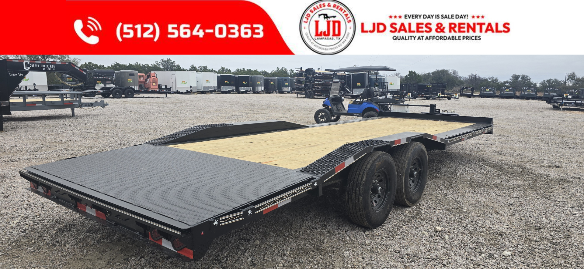 New 2026 Triple R - Drive Over Fender - 102" x 24' - Equipment Trailer