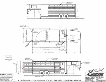 New 2026 Cimarron Trailers 6'10" x 20" Lonestar Stock/Combo Stock