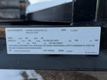 New 2026 Diamond T 5-10 Prowler Ramp Gate Utility 3K GVWR