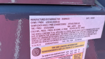 New 2026 RawMaxx PKX 14'X83" BP DUMP TRAILER Dump Trailer