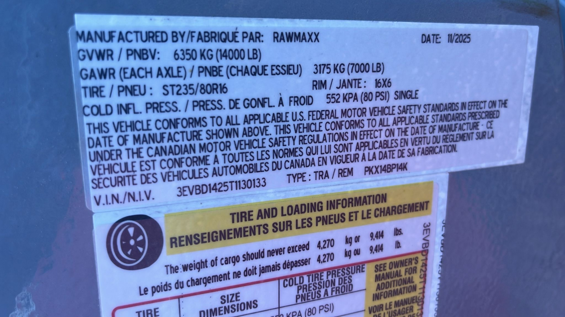 New 2026 RawMaxx PKX 14'X83" BP DUMP TRAILER Dump Trailer