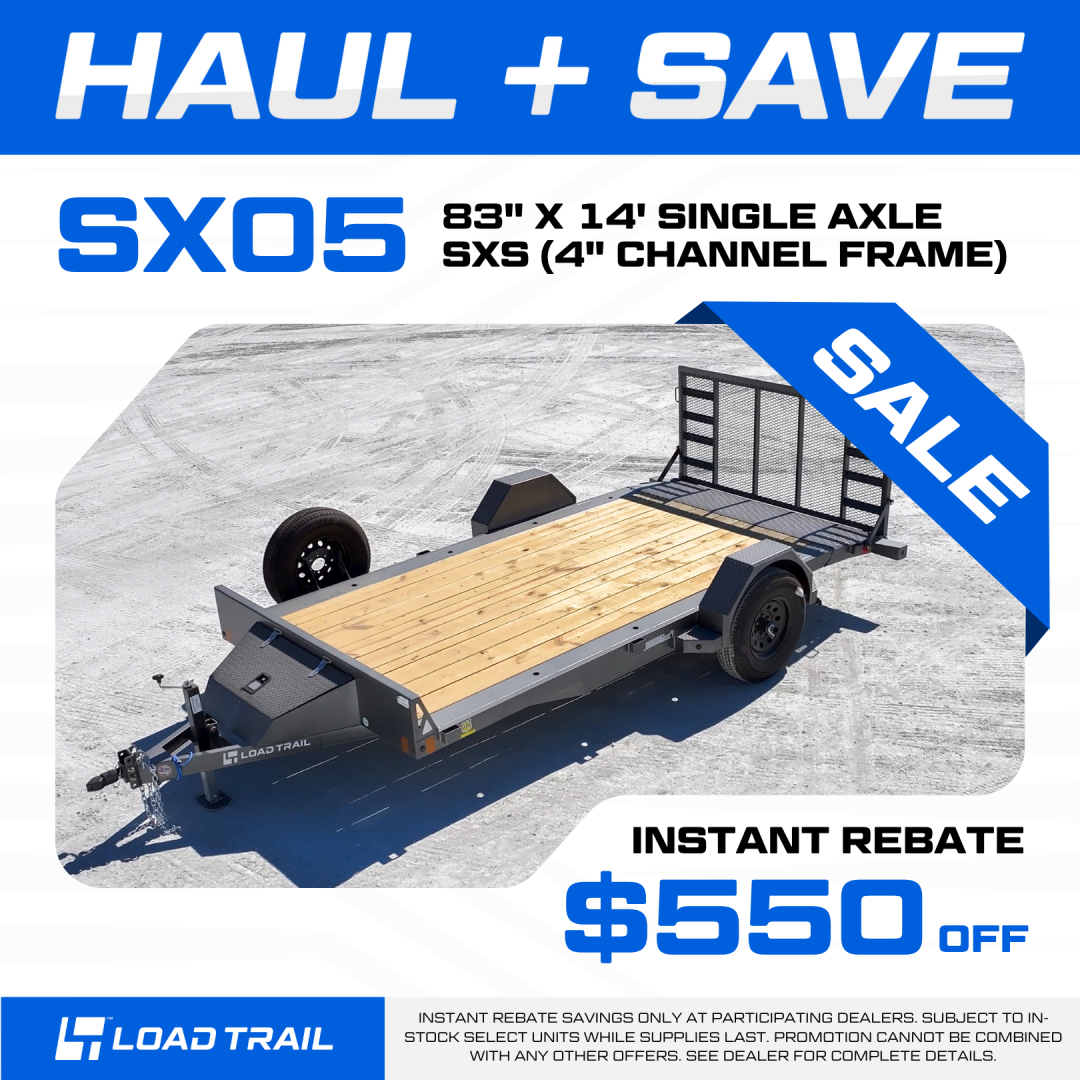 New YEAR END SALE !!! ALL NEW 2026 Load Trail 83x14 SxS Utility Trailer