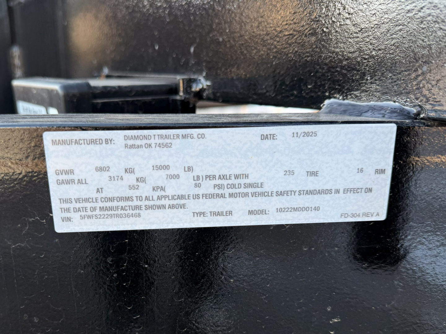 New 2026 Diamond T 8.5-22 Deckover Equipment Hauler 15K GVWR