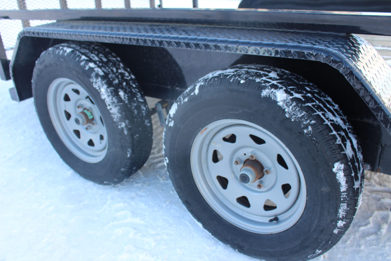 New 2022 Sure-Trac 7' x 16' Tandem Axle Tube Top ATV Trailer - 7000# GVW