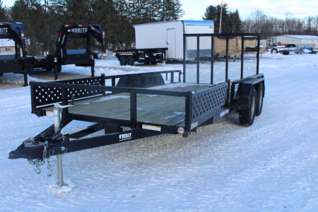 New 2022 Sure-Trac 7' x 16' Tandem Axle Tube Top ATV Trailer - 7000# GVW
