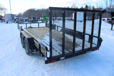 New 2022 Sure-Trac 7' x 16' Tandem Axle Tube Top ATV Trailer - 7000# GVW
