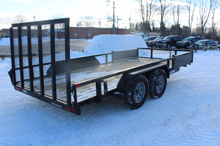 New 2022 Sure-Trac 7' x 16' Tandem Axle Tube Top ATV Trailer - 7000# GVW